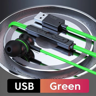 Căști Olaf conectate prin USB Căști în ureche cu fir cu microfon pentru computer PC Gaming Muzică Căști cu fir Căști căști