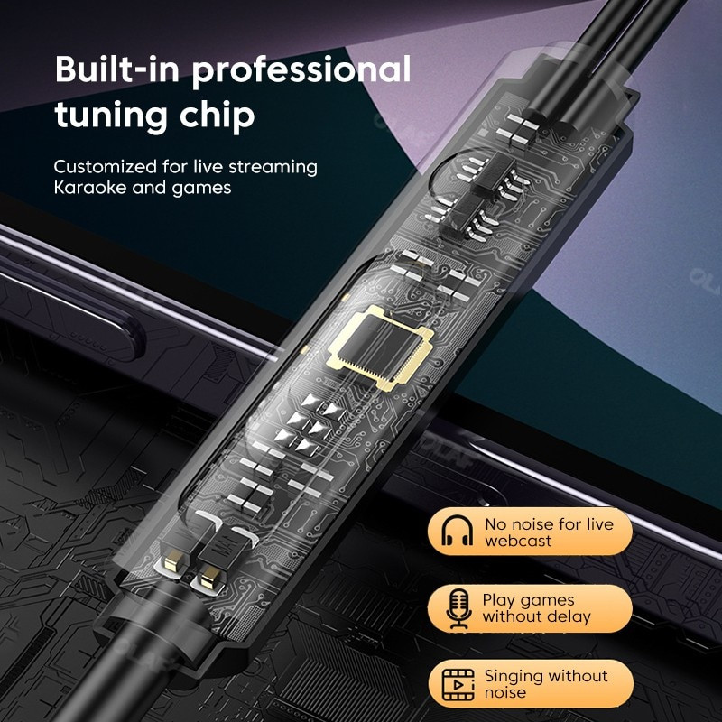 Olaf USB csatlakozós fülhallgató, vezetékes fejhallgató mikrofonnal számítógépes játékhoz, zenei fejhallgató vezetékes fülhallgató fülhallgató