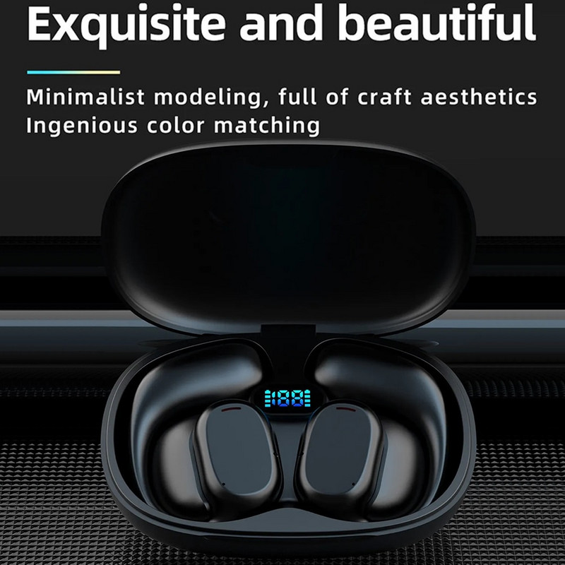 Új GT280 vezeték nélküli fülhallgató, zajszűrő LED kijelzős sztereó fejhallgató fülre akasztóval okostelefonhoz számítógépes laptophoz