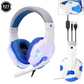 Professzionális Led Light vezetékes játék fejhallgató mikrofonnal számítógéphez PS4 PS5 Xbox Bass Stereo PC Gaming Headset ajándékok