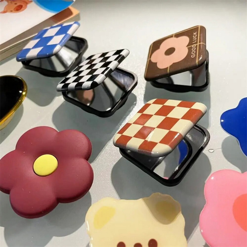 Καρό σκακιέρα Πτυσσόμενος καλλυντικός καθρέφτης Μίνι τετράγωνος καλλυντικός καθρέφτης τσέπης καθρέφτης smartphone Φορητός καθρέφτης μακιγιάζ