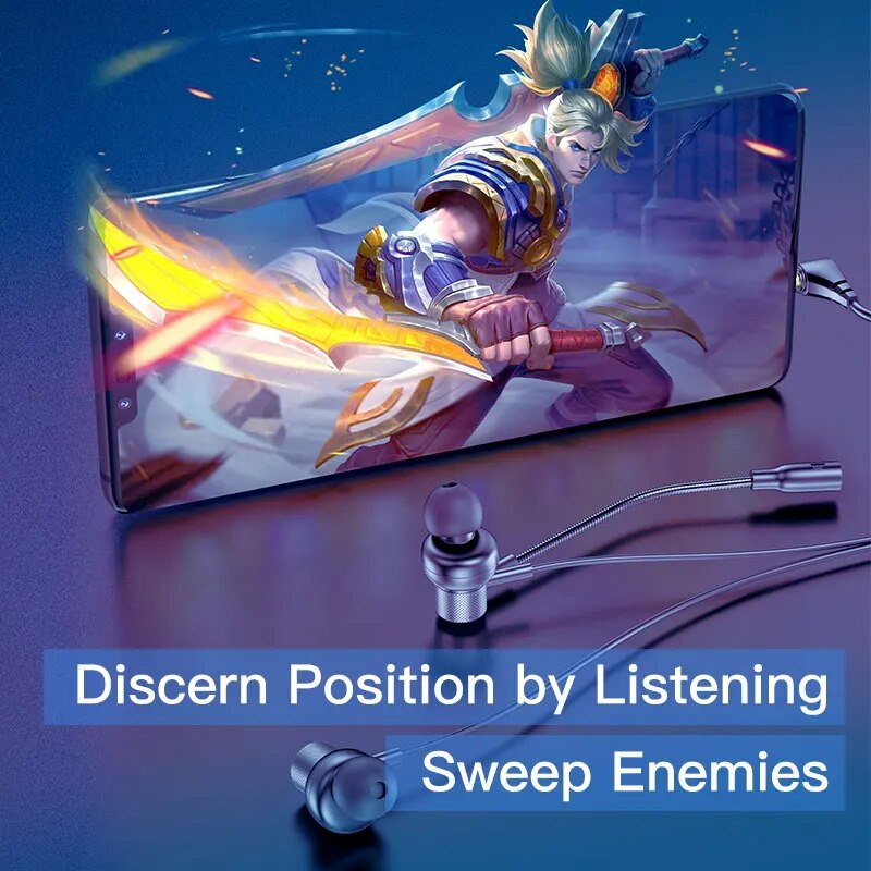 Awei ES-180i fülbe helyezhető játékfülhallgató 3,5 mm-es csatlakozó mikrofonos fejhallgatóval telefonhoz számítógépes videojáték sztereó HD tiszta hang