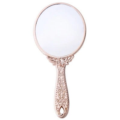 Retro faragott fém sminktükör hordozható kézi európai stílusú hiúsági kézi tükör SPA szalon fogantyú kompakt kozmetikai tükrök