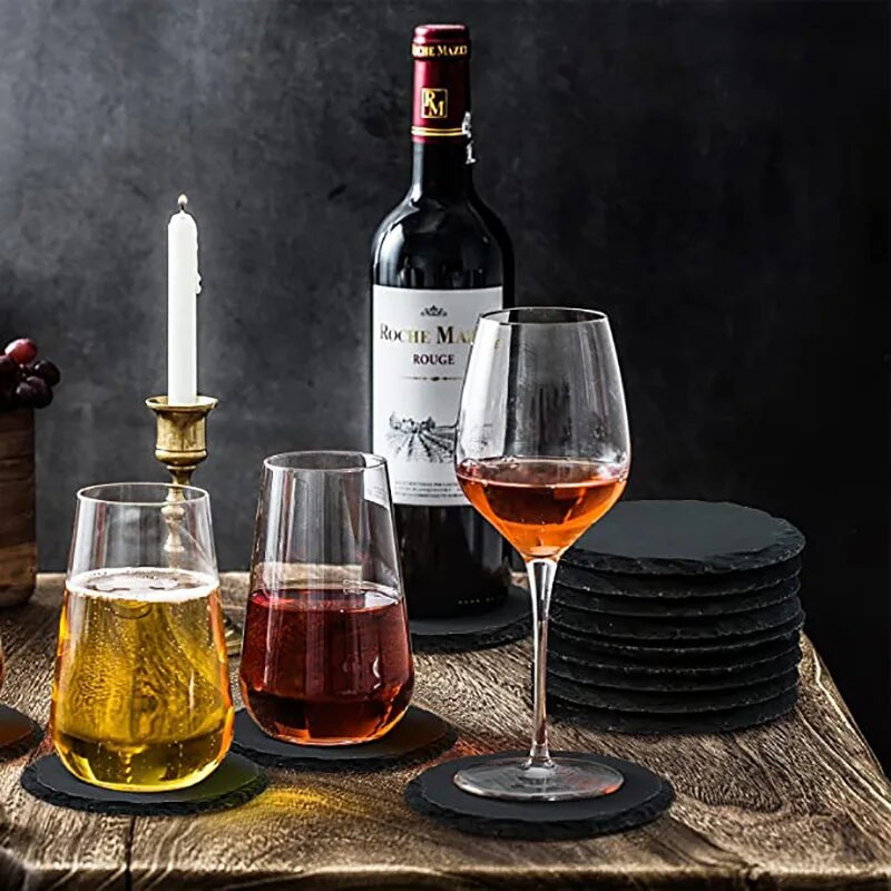 Japán szikladeszka lapos tányérok kreativitás egyszínű természetes kőlap vacsora tányér evőeszközök szállodai étterem tálalótálca