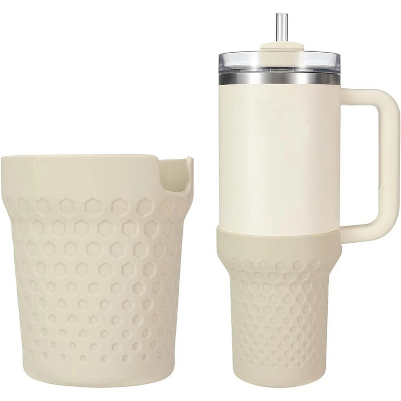 Vizes palackhüvely szilikon palack alsó hüvely fedél csúszásgátló vizes palack hordozó csésze tartozék Stanley 30 oz 40 oz csészéhez