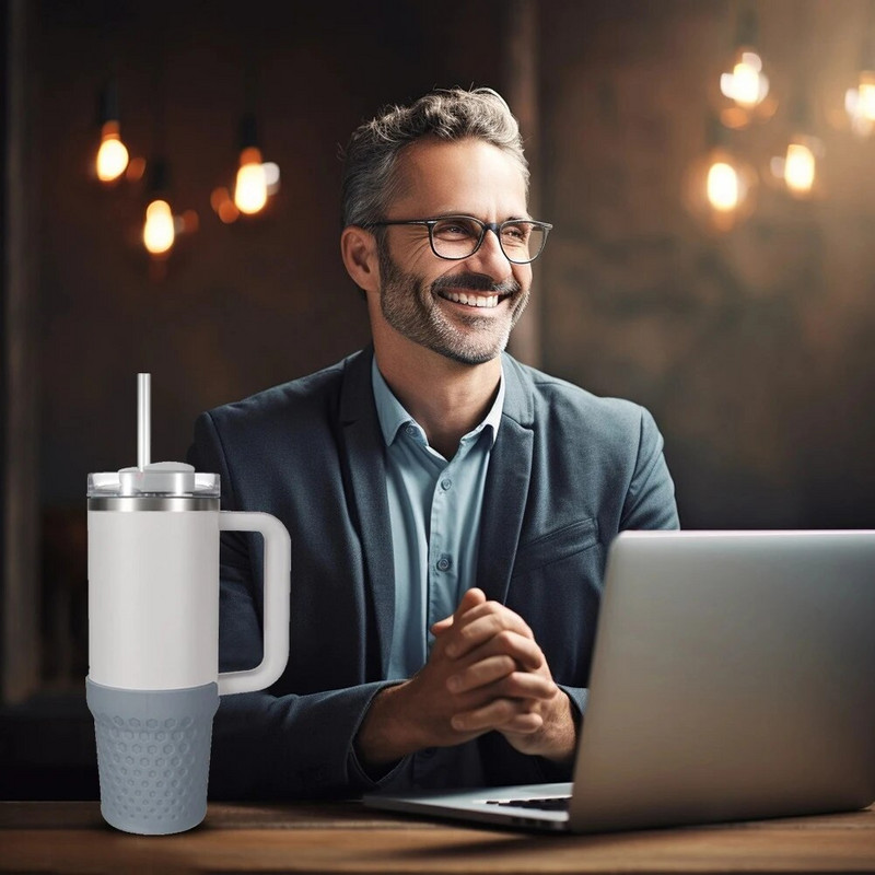 Vizes palackhüvely szilikon palack alsó hüvely fedél csúszásgátló vizes palack hordozó csésze tartozék Stanley 30 oz 40 oz csészéhez