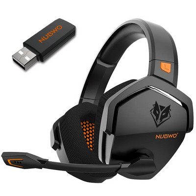 Vezeték nélküli gaming fejhallgató mikrofonnal 2.4G BT NUBWO G06 Gamer fejhallgató térhatású hang mikrofonnal PC Számítógép Laptop PS4 PS5
