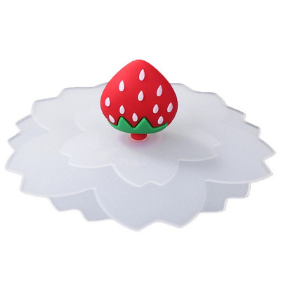 Aranyos rajzfilm állati szilikon üvegpohár fedél magas hőmérsékletnek ellenálló fedők porálló, tartós kávésbögre szívó tömítő kupakok