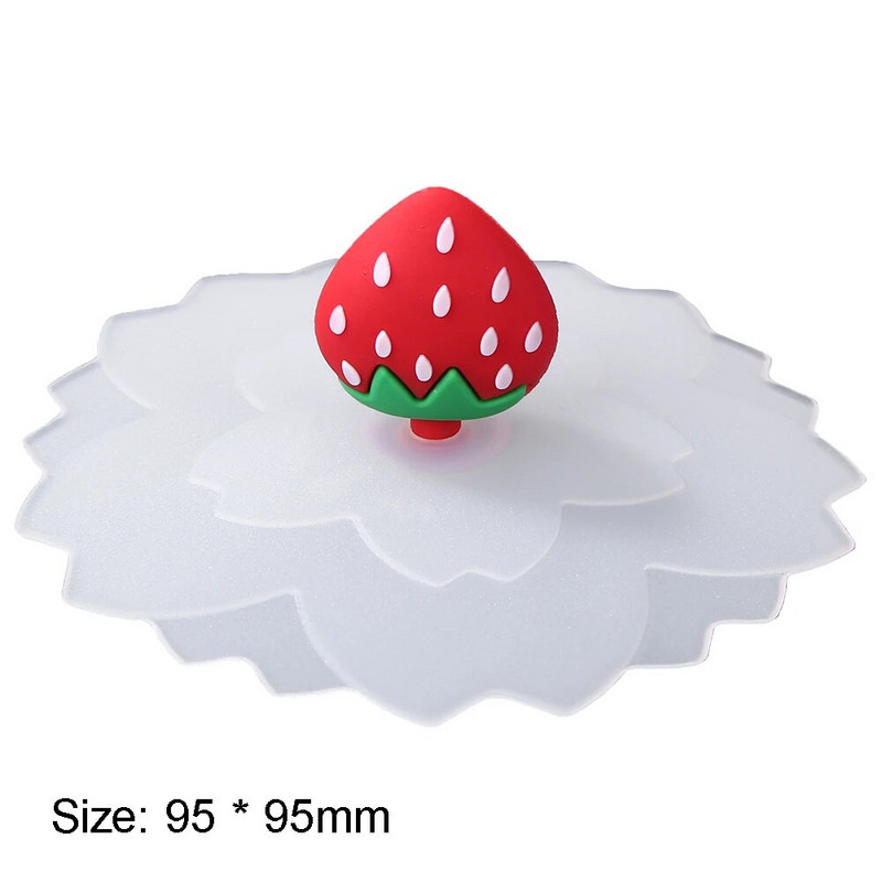 Aranyos rajzfilm állati szilikon üvegpohár fedél magas hőmérsékletnek ellenálló fedők porálló, tartós kávésbögre szívó tömítő kupakok