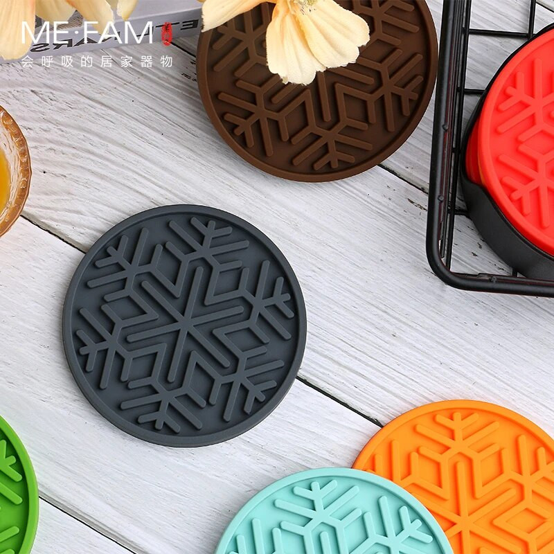 Szilikon csésze szőnyegek készlet bár kávézó iroda csúszásmentes hőszigetelés karácsonyi dekoráció védőpárna forró tea kávé kávé ital alátétek