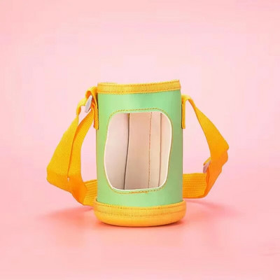 1db vizespalack fedőtáska gyerekeknek Water Sippy csésze palack Hordozható aranyos táska Thermol palackfedelek