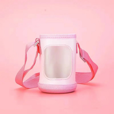 1db vizespalack fedőtáska gyerekeknek Water Sippy csésze palack Hordozható aranyos táska Thermol palackfedelek