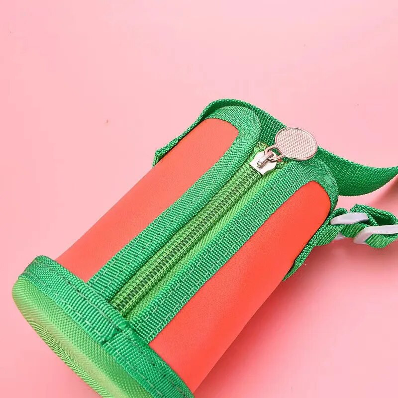 1db vizespalack fedőtáska gyerekeknek Water Sippy csésze palack Hordozható aranyos táska Thermol palackfedelek