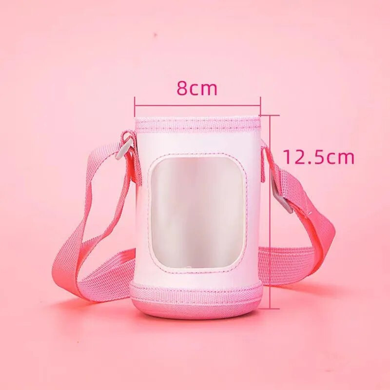 1db vizespalack fedőtáska gyerekeknek Water Sippy csésze palack Hordozható aranyos táska Thermol palackfedelek