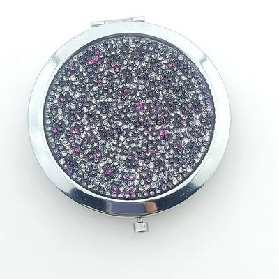 Ρετρό χρυσός μεταλλικός καθρέφτης τσέπης Συμπαγείς καλλυντικοί vintage καθρέφτες Χρυσό κρύσταλλο φορητό μακιγιάζ Vanity Beauty Tools