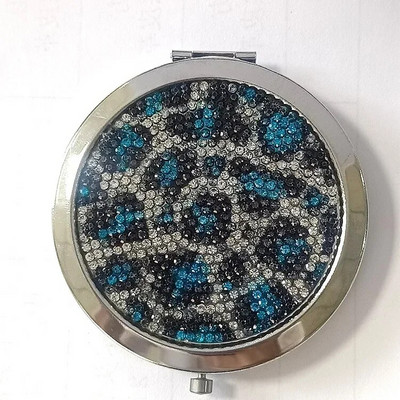 Ρετρό χρυσός μεταλλικός καθρέφτης τσέπης Συμπαγείς καλλυντικοί vintage καθρέφτες Χρυσό κρύσταλλο φορητό μακιγιάζ Vanity Beauty Tools