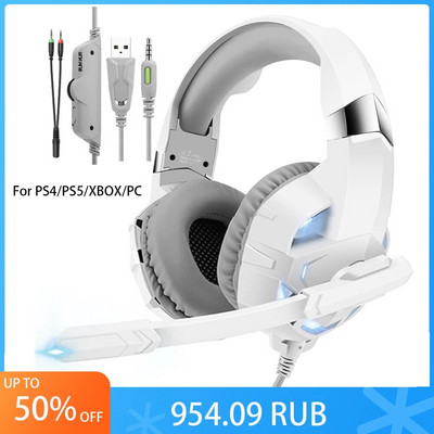 Naujos Super Bass Headset Gamer Ausinės Kompiuteris PC, Per ausis 9D Stereo Telefonas Žaidimų Ausinės su Mikrofonu Skirta PS4 PS5 XBOX