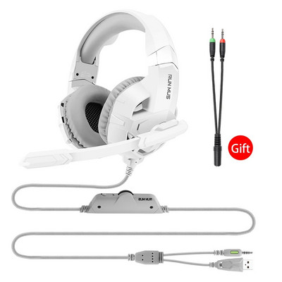 Új Super Bass Headset Gamer Fejhallgató Számítógép PC, Fül felett 9D Sztereó Telefonos Gaming Headset Mikrofonnal PS4 PS5 XBOX-hoz
