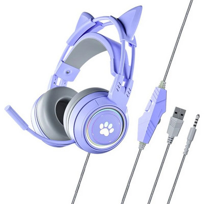 Új Super Bass Headset Gamer Fejhallgató Számítógép PC, Fül felett 9D Sztereó Telefonos Gaming Headset Mikrofonnal PS4 PS5 XBOX-hoz