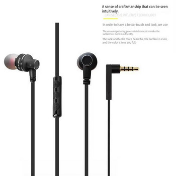 Awei ES-10TY 3,5 мм спортни кабелни слушалки Слушалки за поставяне в ухото с микрофон HiFi бас стерео слушалки за телефон Компютърни игри Слушалки