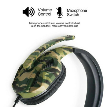 Ενσύρματα ακουστικά gaming με μικρόφωνο για υπολογιστή PS4 PS5 Xbox Bass Stereo Game Headset 3,5mm Ακουστικά για κινητό τηλέφωνο υπολογιστή
