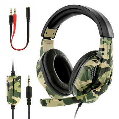 Vezetékes játékfejhallgató mikrofonnal számítógéphez PS4 PS5 Xbox Bass Stereo Game Headset 3.5MM fülhallgató PC mobiltelefonhoz