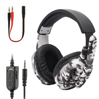 Vezetékes játékfejhallgató mikrofonnal számítógéphez PS4 PS5 Xbox Bass Stereo Game Headset 3.5MM fülhallgató PC mobiltelefonhoz
