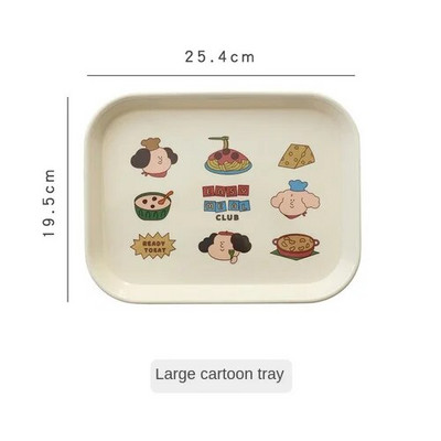 Roztomilý kreslený amín na raňajky, ovocný podnos, stolný úložný priestor, občerstvenie, šperkovnica, podnos, pózovanie, dekorácia