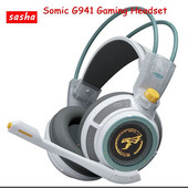 Căști de gaming Somic G941 7.1, vibrații, amplificare a sunetului, căști cu microfon cu lumină LED pentru computer portabil Ps5 Ps4