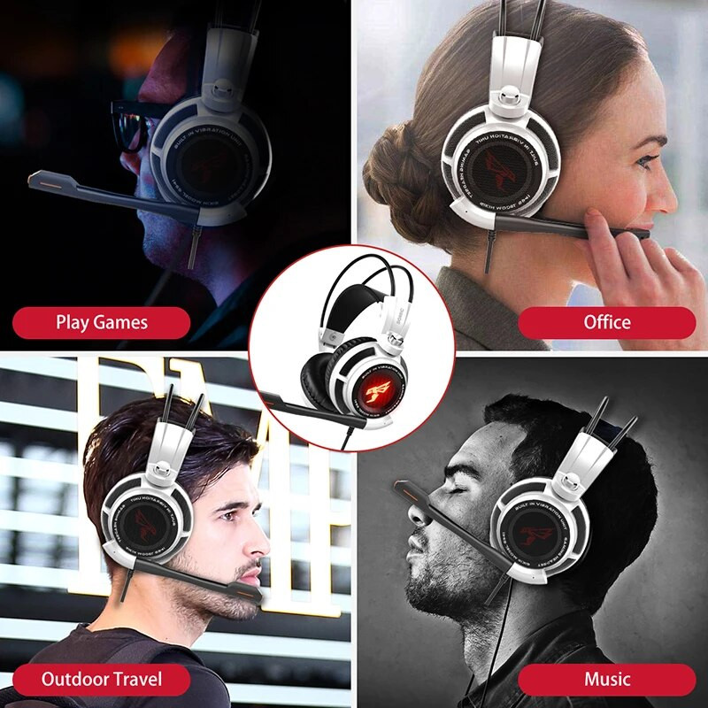 Somic G941 Gaming Headset 7.1 Hang Vibráció Hangerősítő Fejhallgató Mic Led Fénnyel Ps5 Ps4 Pc Laptop Számítógéphez