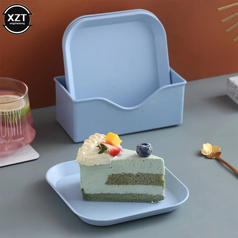 Evőeszköz készlet Köpködő csontos edény háztartási 6 hüvelykes műanyag kis edény Sós zöldséges uzsonna süteménytál Gyümölcstányér Szemetestál