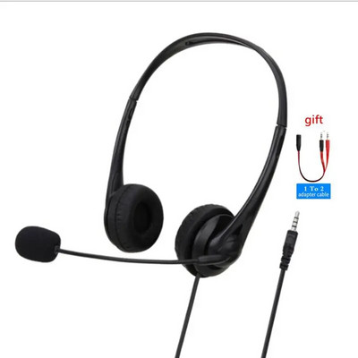 Căști cu fir cu anulare a zgomotului de 3,55 mm cu microfon Căști ușoare pentru gamer pentru căști de afaceri pentru PC/laptop/computer
