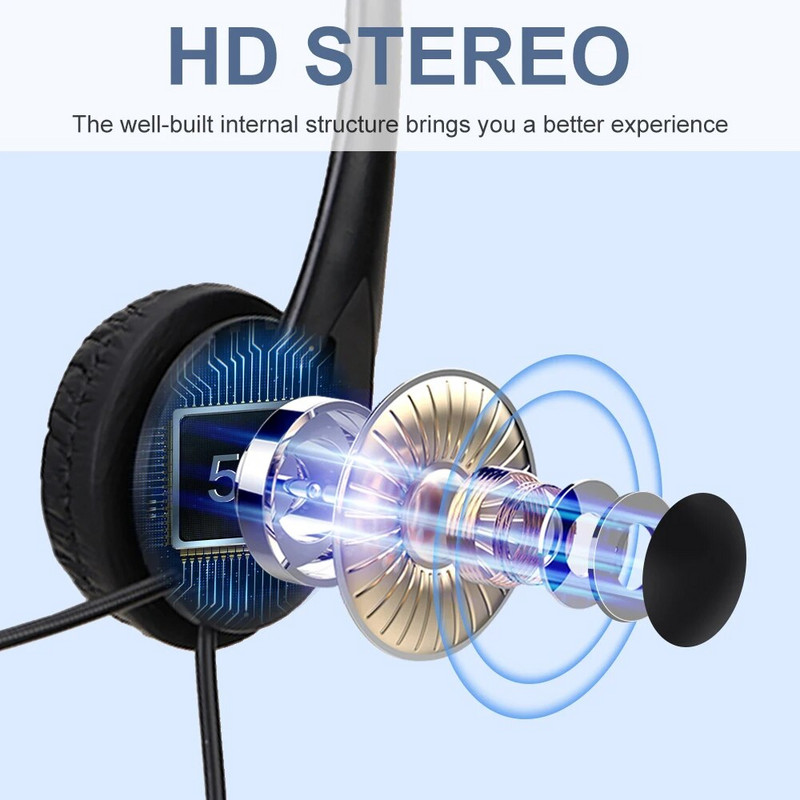 3,55 mm-es zajszűrő vezetékes fejhallgató mikrofonnal Könnyű gamer fejhallgató PC-hez/laptophoz/számítógépes üzleti fejhallgatóhoz