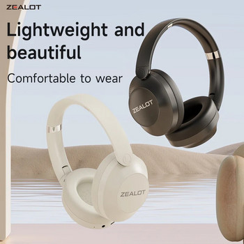 Zealot B38 Ασύρματα ακουστικά Bluetooth 5.2 Γνήσια ακουστικά με ακύρωση θορύβου Ακουστικό μπάσων με μικρόφωνο για υπολογιστή, τηλέφωνα