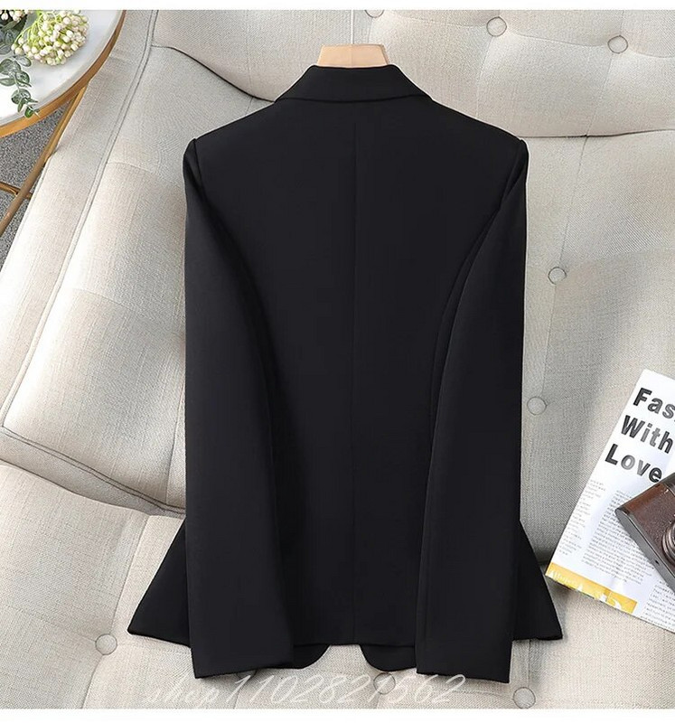 Rózsaszín női öltöny blézer, egysoros, hosszú ujjú dzseki, laza, hétköznapi tavaszi női felsők, 2024-es ropa de mujer