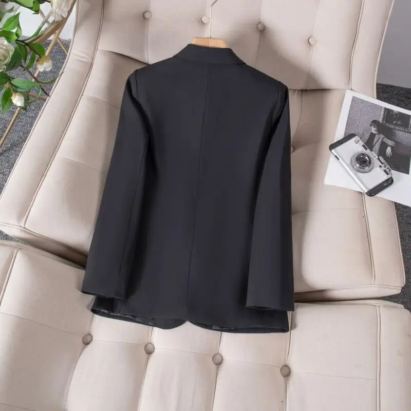 Sárga, duplasoros, hosszú ujjú női blézer, karcsúsított kabát, alkalmi kabát mindennapi viseletre Tavaszi őszi felsőruházat nőknek