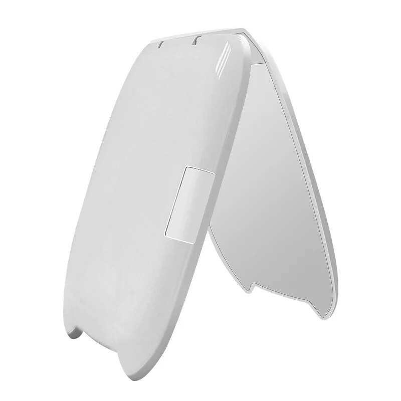 Összecsukható női sminktükör kültéri hordozható kozmetikai tükör ABS műanyag összecsukható tükör 8 LED-es lámpával