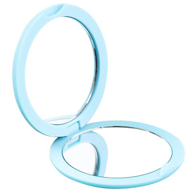 Καθρέφτης καλλυντικών διπλής όψης Στρογγυλός αναδιπλούμενος καθρέφτης μακιγιάζ ταξιδιού Οβάλ φορητός καθρέφτης φορητός για τσέπη τσάντα τσάντας