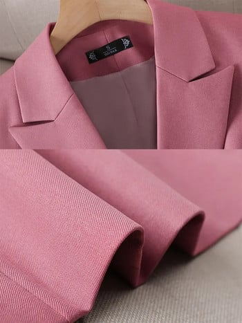 Fashion Φθινοπωρινό Blazer Γυναικείο μακρυμάνικο μπουφάν Pioneer Office Three Split Solid γυναικείο μπουφάν ροζ μαύρο μπεζ γυναικείο σακάκι