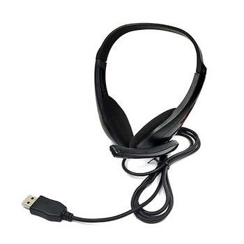 Στερεοφωνικά στερεοφωνικά ακουστικά με ενσύρματη λειτουργία USB για κεφαλή για gamer υπολογιστών με ακουστικά gaming μικροφώνου ακύρωσης θορύβου
