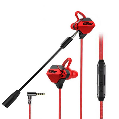 Vezetékes fülhallgató mikrofonnal, extra basszus, Drive-by-Wire, fülbe helyezhető, közvetlen csatlakozó, számítógép, mobiltelefon, sport, játék fejhallgató