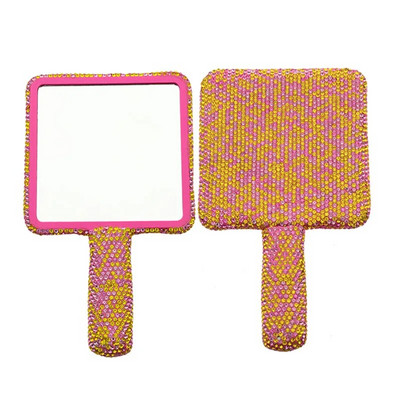 Luxus gyémánt kéztükör szerelem szívtükör női nyéllel smink kozmetikai szépségápolási eszközök kézi hiúsági sminktükör lányoknak