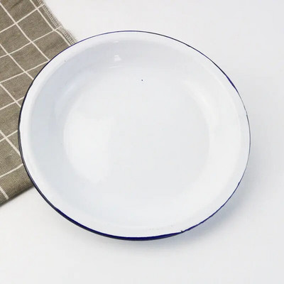 Technológia smaltu, hrubý tanier, klasický potlačený tanier za studena, 20/22/24/26 cm, veľký riad, záhradný tanier na ovocie, odolný tanier na večeru