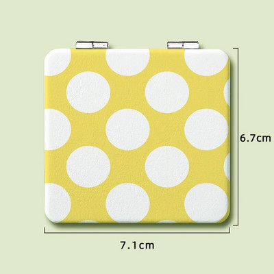 Φορητός καθρέφτης μακιγιάζ Mini Pu Magnify Πτυσσόμενος Διπλή τσέπη Μικρός καθρέφτης μακιγιάζ για Εργαλείο ομορφιάς ταξιδιού