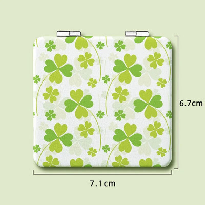 Φορητός καθρέφτης μακιγιάζ Mini Pu Magnify Πτυσσόμενος Διπλή τσέπη Μικρός καθρέφτης μακιγιάζ για Εργαλείο ομορφιάς ταξιδιού