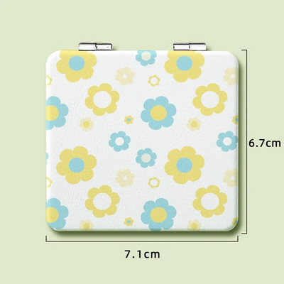 Φορητός καθρέφτης μακιγιάζ Mini Pu Magnify Πτυσσόμενος Διπλή τσέπη Μικρός καθρέφτης μακιγιάζ για Εργαλείο ομορφιάς ταξιδιού