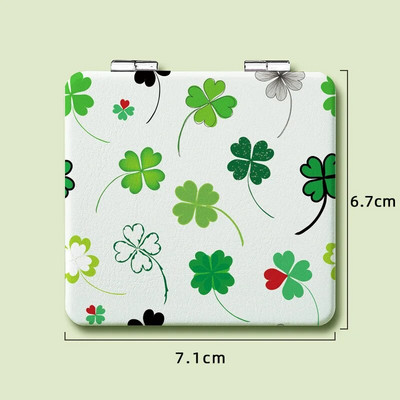 Φορητός καθρέφτης μακιγιάζ Mini Pu Magnify Πτυσσόμενος Διπλή τσέπη Μικρός καθρέφτης μακιγιάζ για Εργαλείο ομορφιάς ταξιδιού