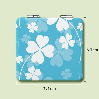 Φορητός καθρέφτης μακιγιάζ Mini Pu Magnify Πτυσσόμενος Διπλή τσέπη Μικρός καθρέφτης μακιγιάζ για Εργαλείο ομορφιάς ταξιδιού