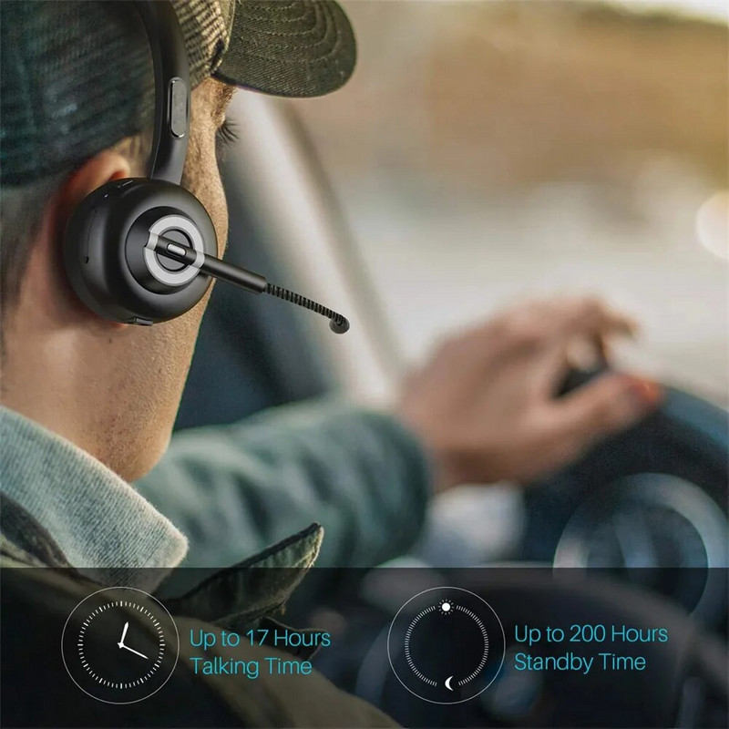 Căști fără fir M97 Căști cu durată de joacă de 17 ore cu bază de încărcare pentru telefon inteligent, computer, laptop, tabletă
