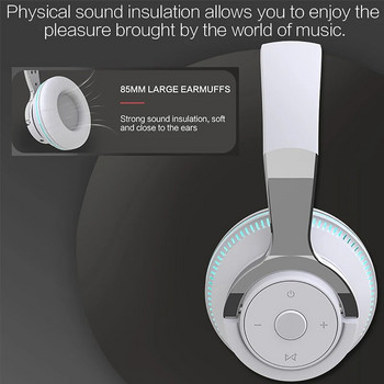 Ακουστικά Bluetooth Ασύρματα ακουστικά με προσαρμογέα μικροφώνου USB Ακουστικά με ακύρωση θορύβου στερεοφωνικά πτυσσόμενα μπάσα για ακουστικά υπολογιστή